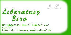 liberatusz biro business card